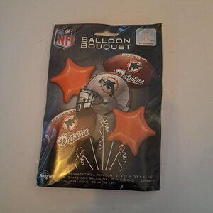 Balloon Bouquet foil Miami Dolphin football NEW sealed